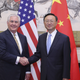 Chinese State Councilor Yang Jiechi meets with US Secretary of State Rex Tillerson in March.